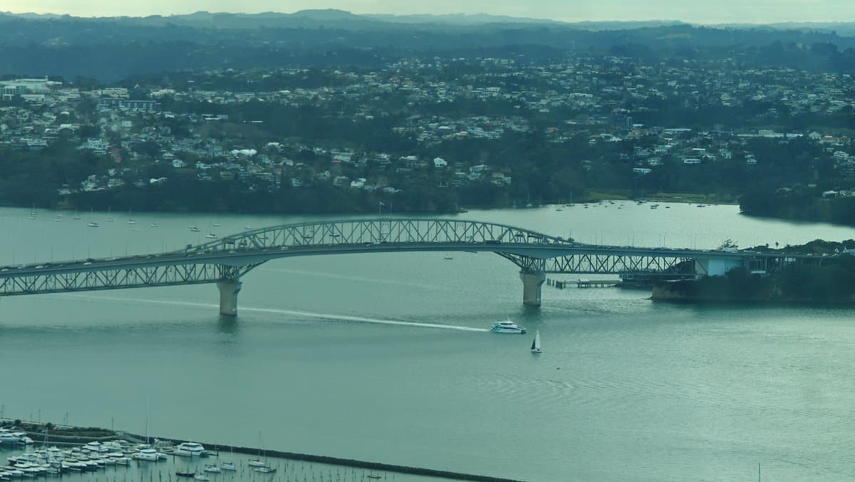 Close view of harbour bridge