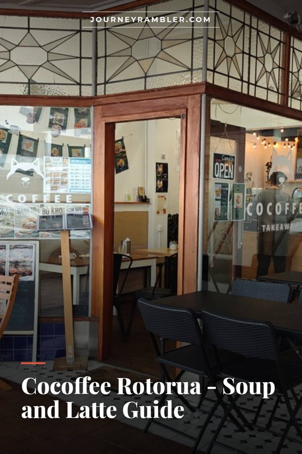 Noodle Soup and a Latte at cocoffee Rotorua