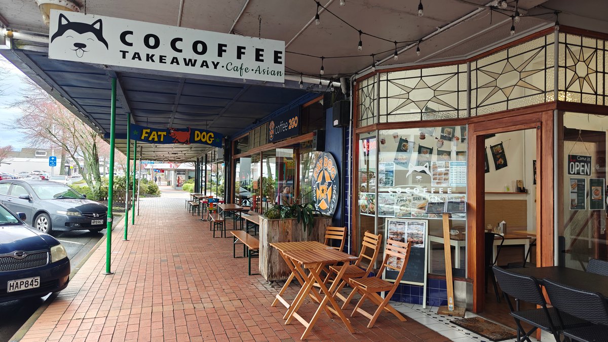 Cocoffee sign on the walkway