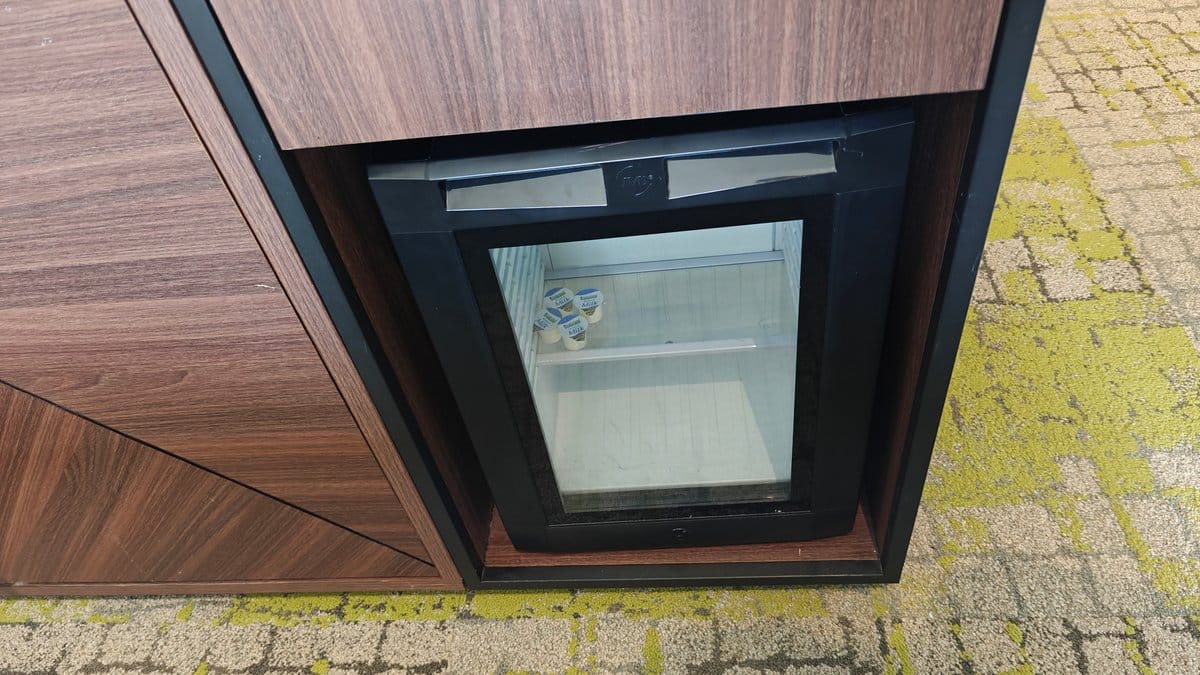 Compact fridge in timber joinery