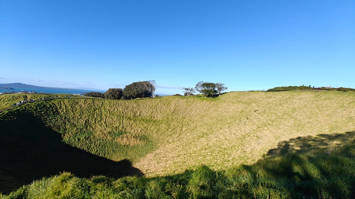 Crater bowl half in winter shadow