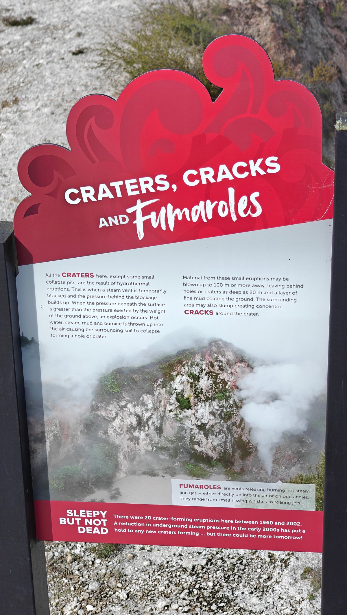 Craters, cracks and fumaroles board