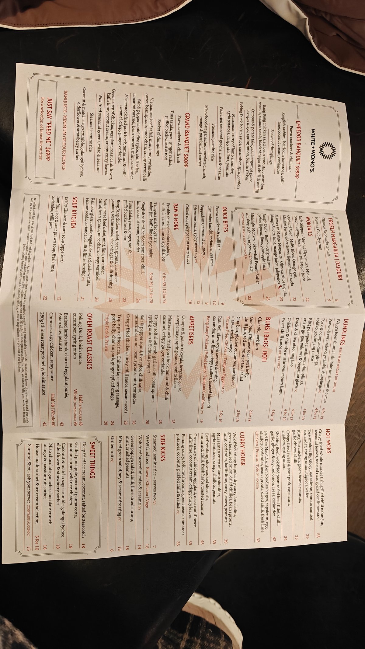Daily additions menu insert