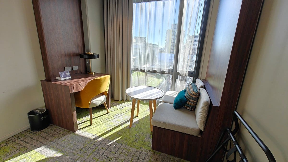 Desk and window corner seating