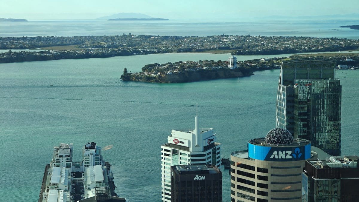 Devonport peninsula and Rangitoto