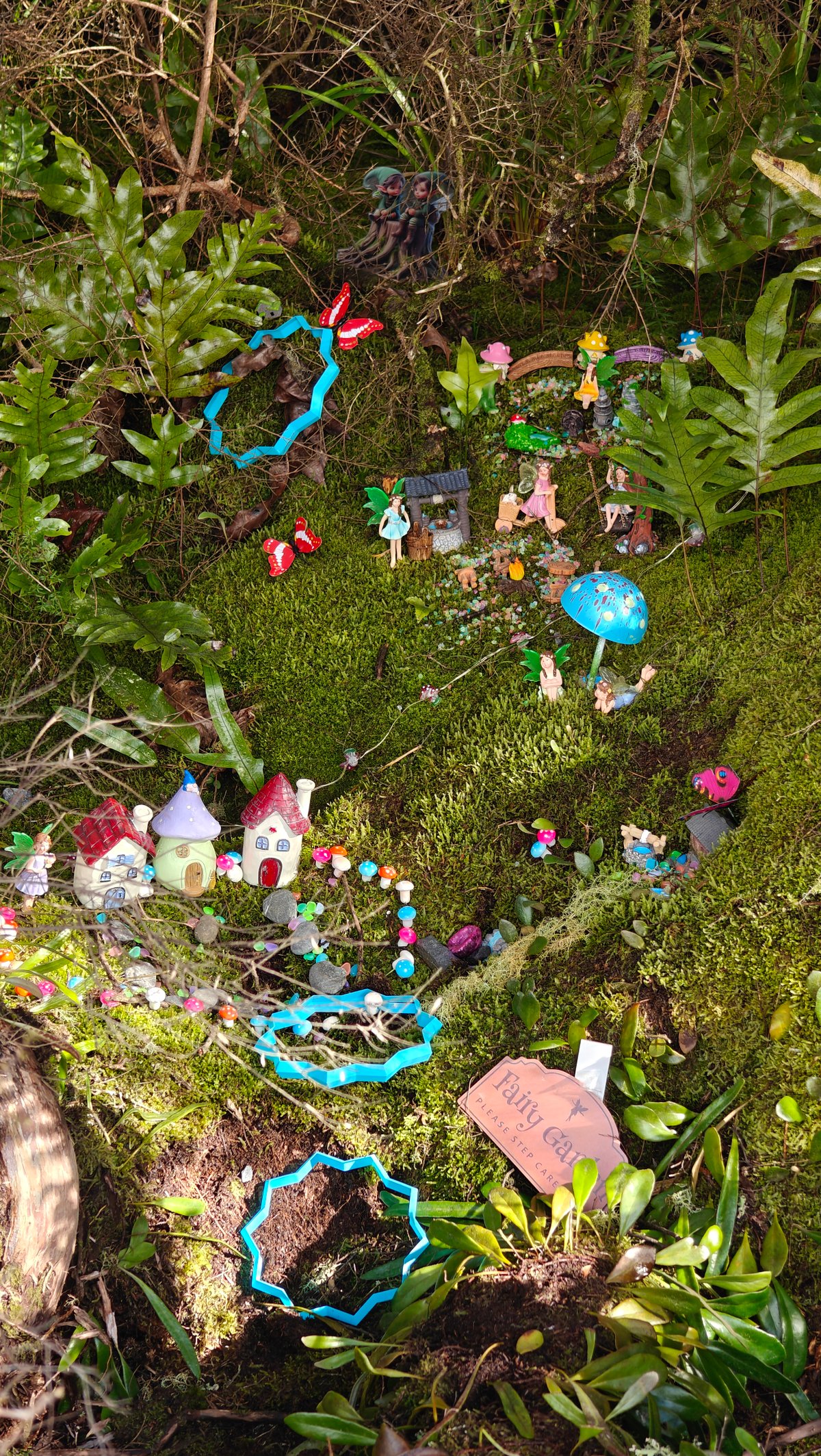 Fairy garden winding pebble path