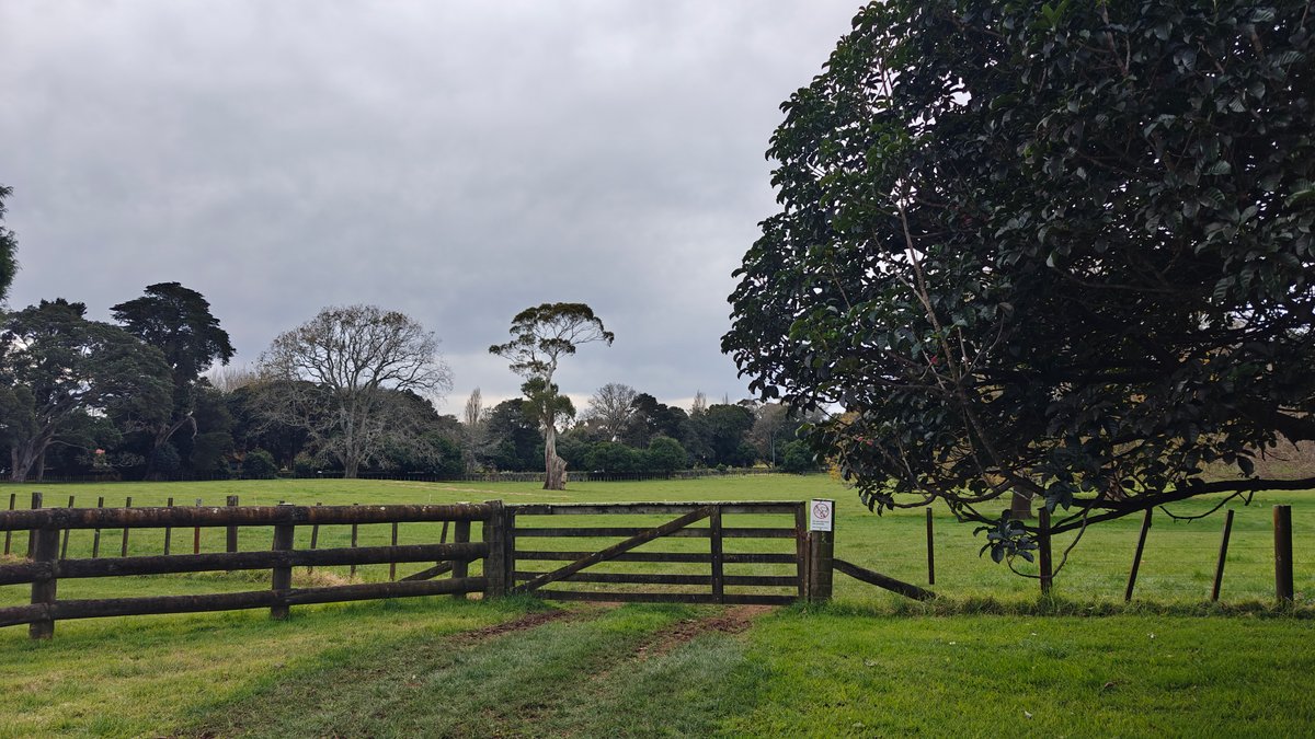 Farm gate into the parkland