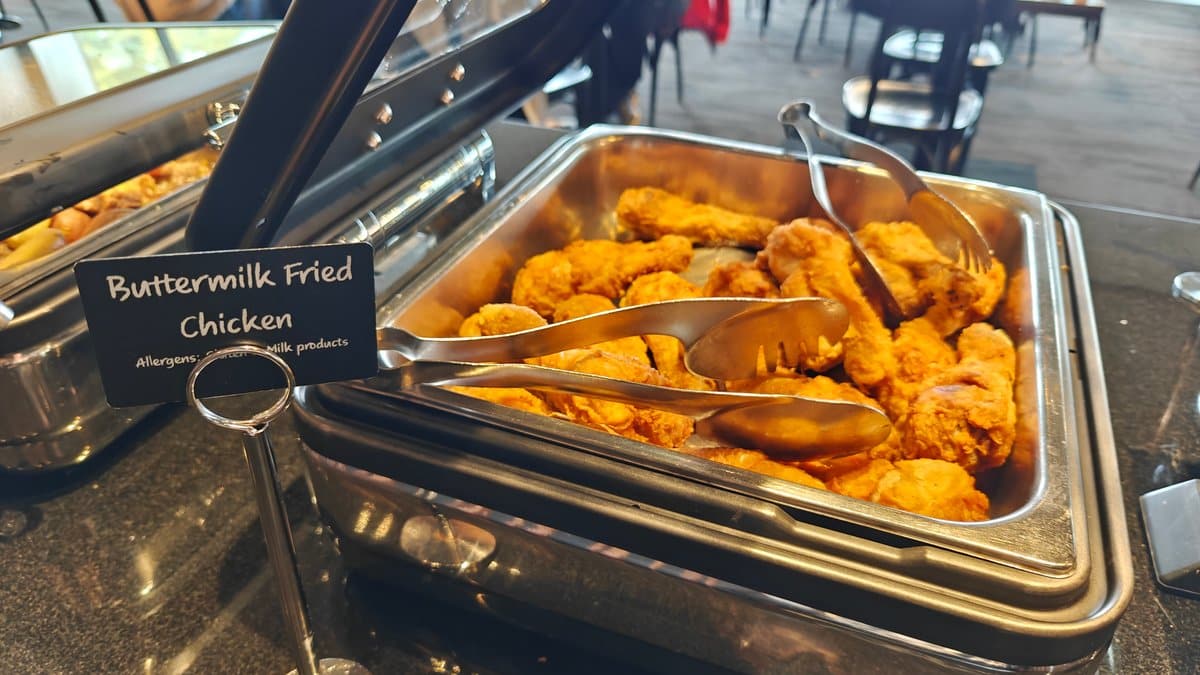 Golden fried pieces on tray