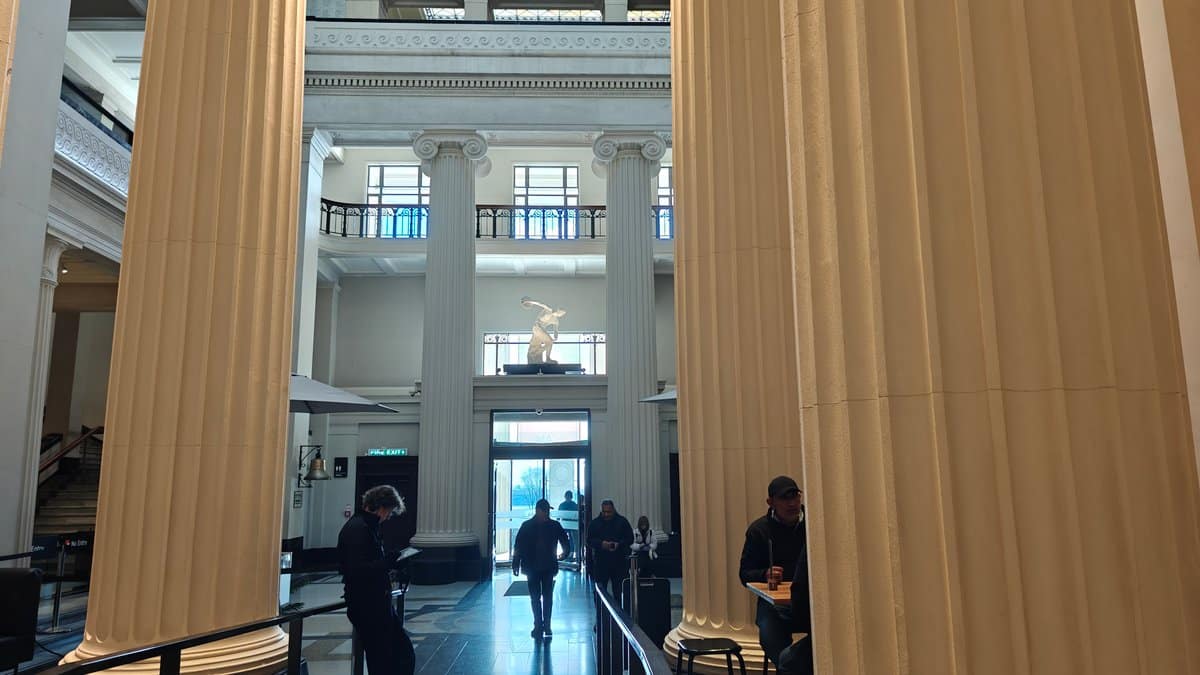 Grand Foyer with fluted marble columns