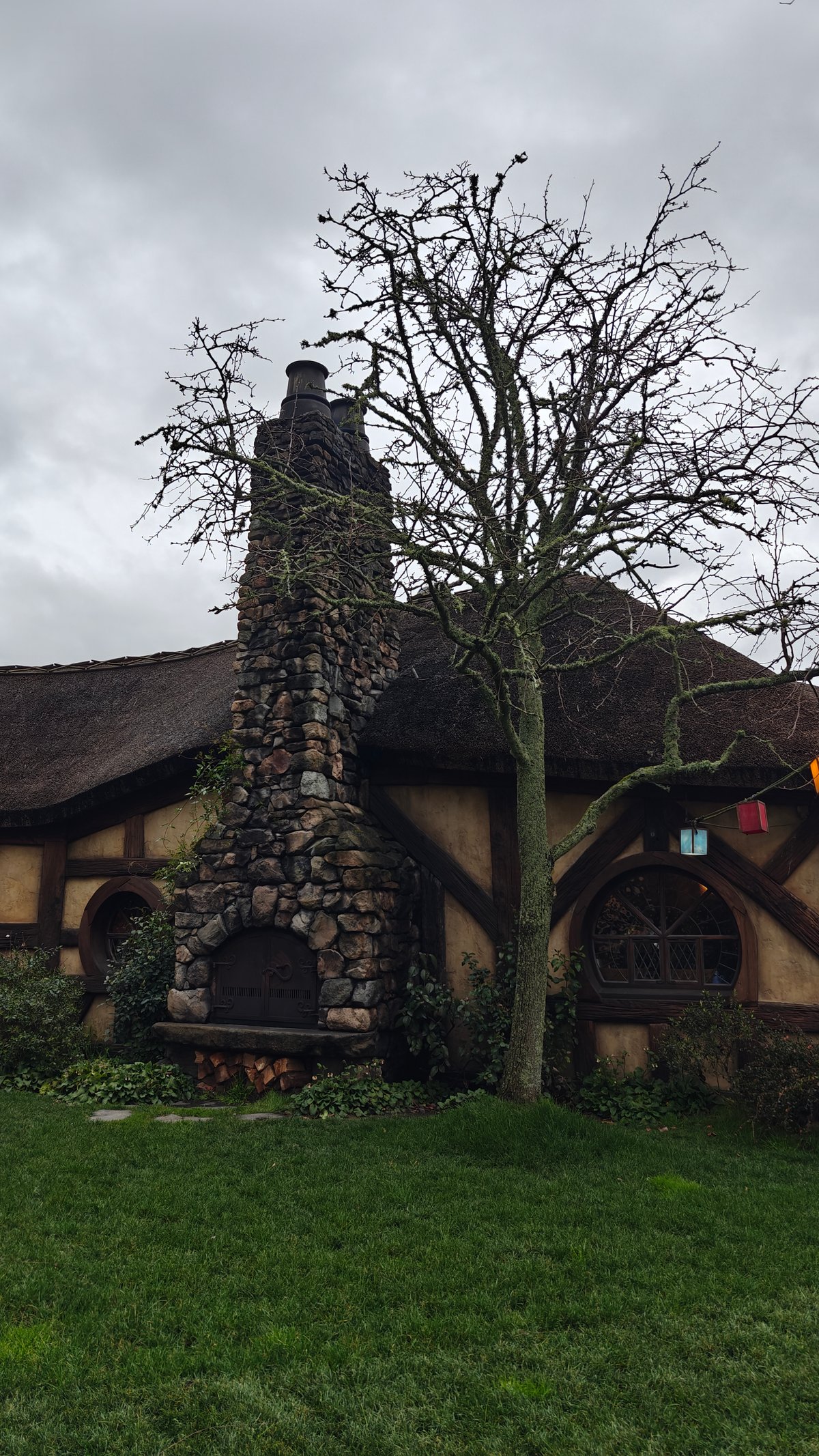 Green Dragon chimney and thatched roof