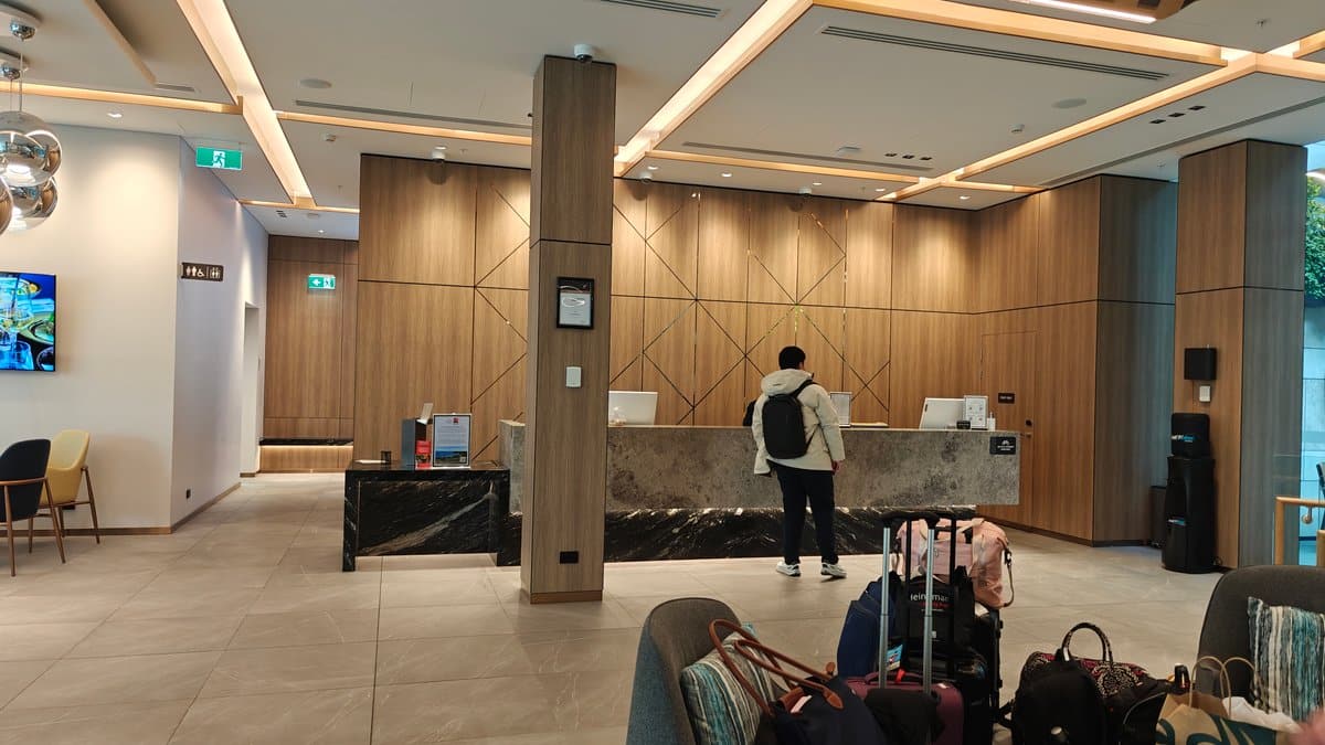 Guest checking in at reception