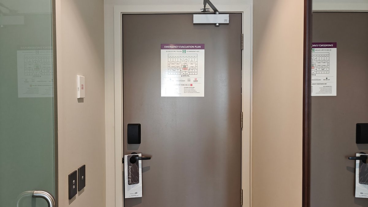Guest room door and card lock