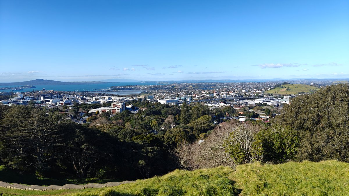 Harbour and Rangitoto from the rim