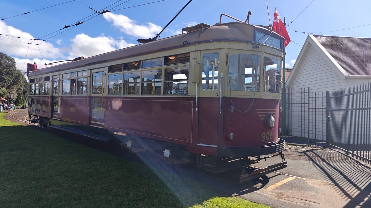 Heritage tram on MOTAT tramway