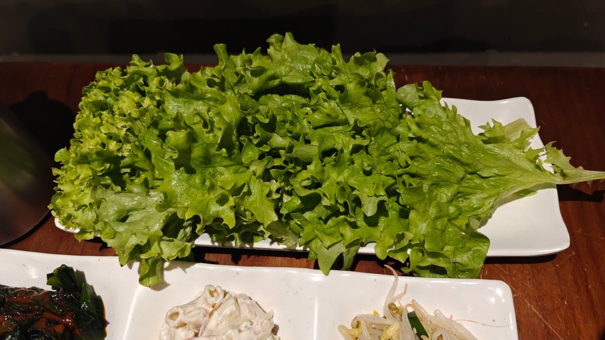 Lettuce leaves ready for wrapping