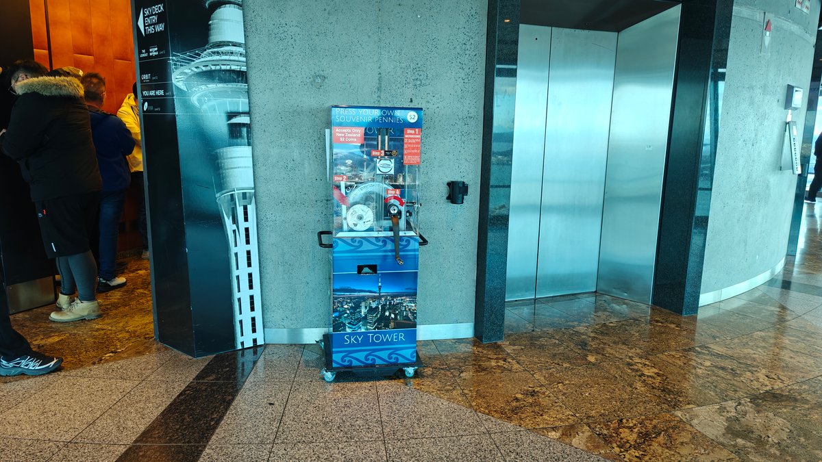 Lift lobby with tower graphic