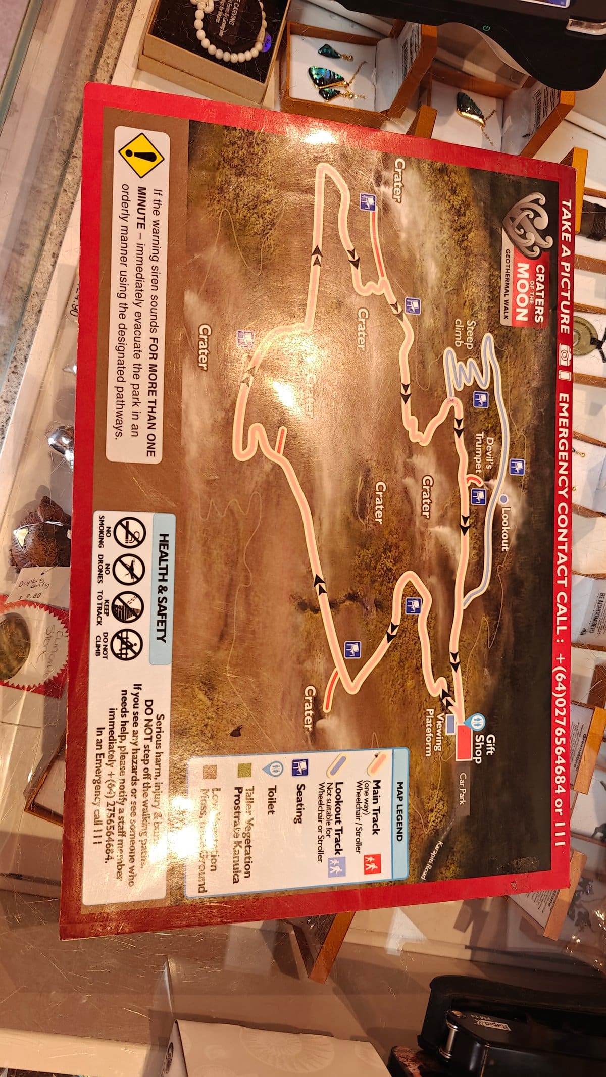 Loop track map on the kiosk