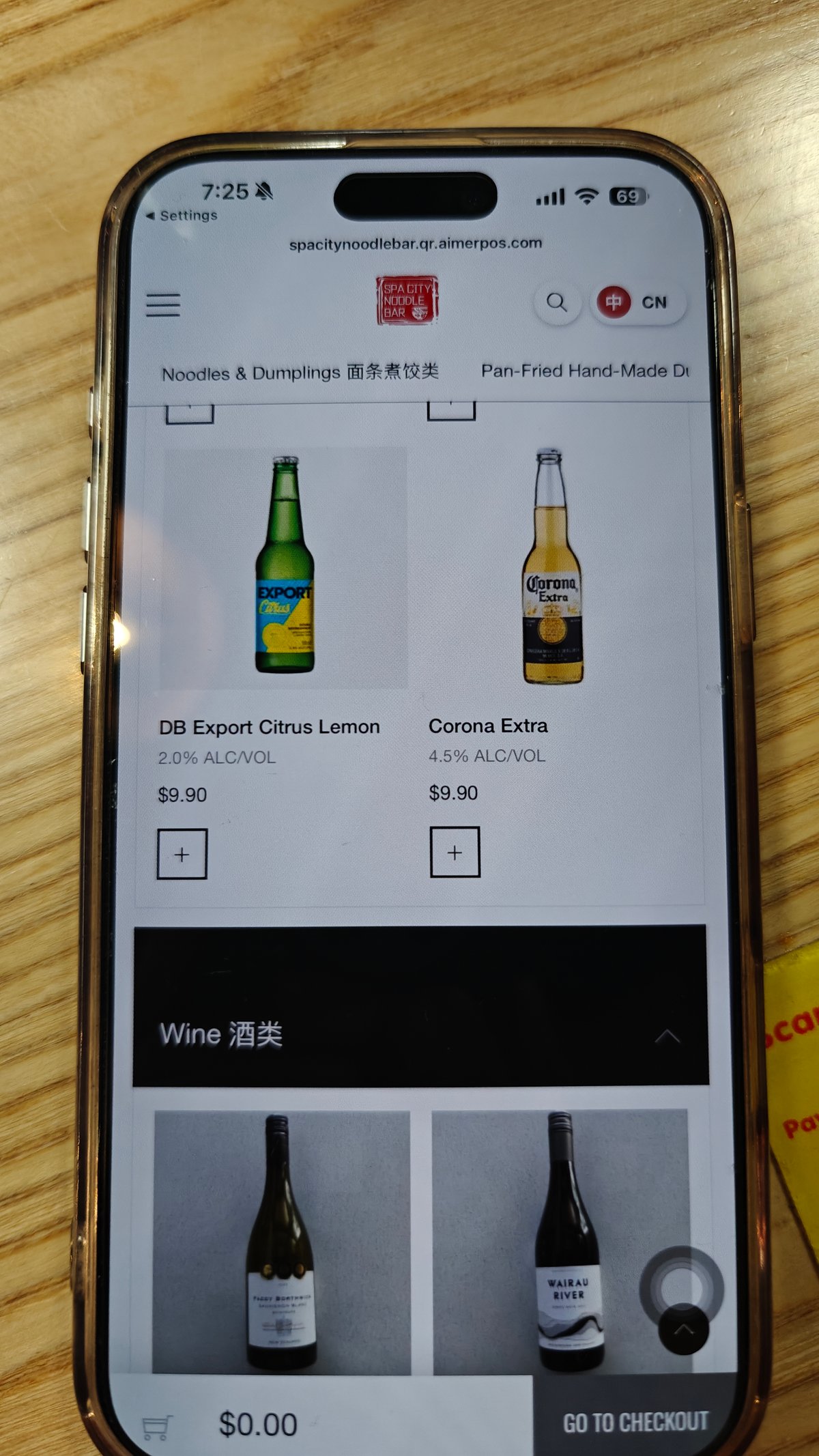 More beers at $9.00 including DB Export Citrus,