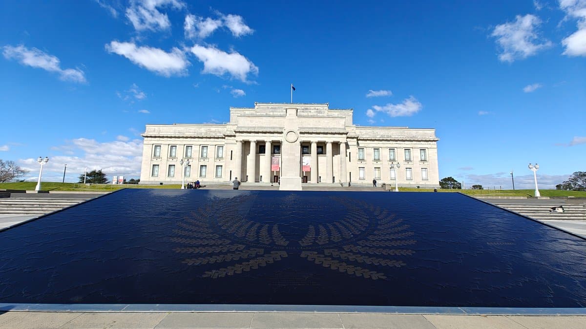Museum mirrored in the reflecting pool