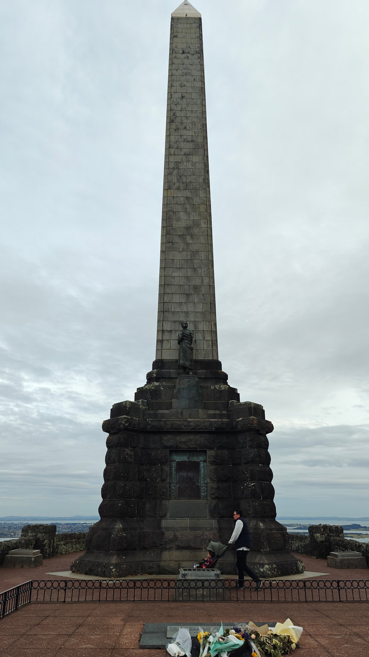 Obelisk on its stepped stone plinth