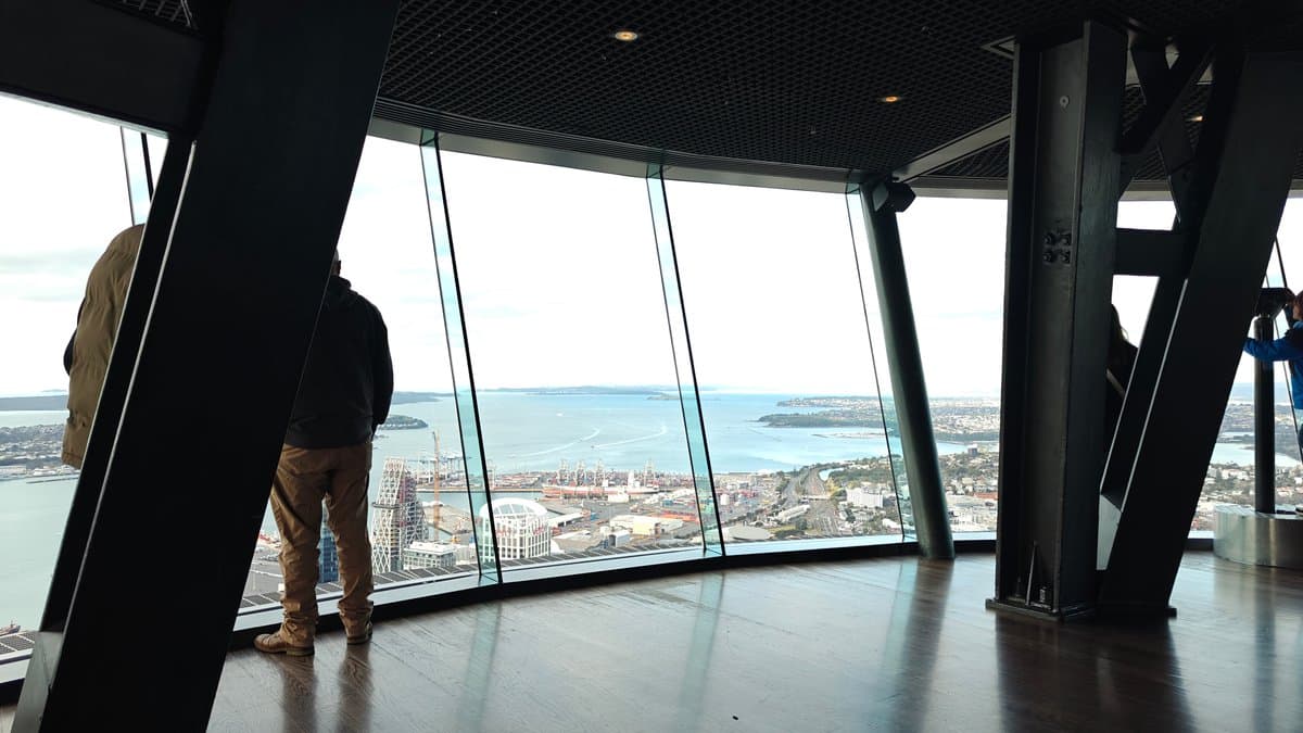 Observation deck interior and glass