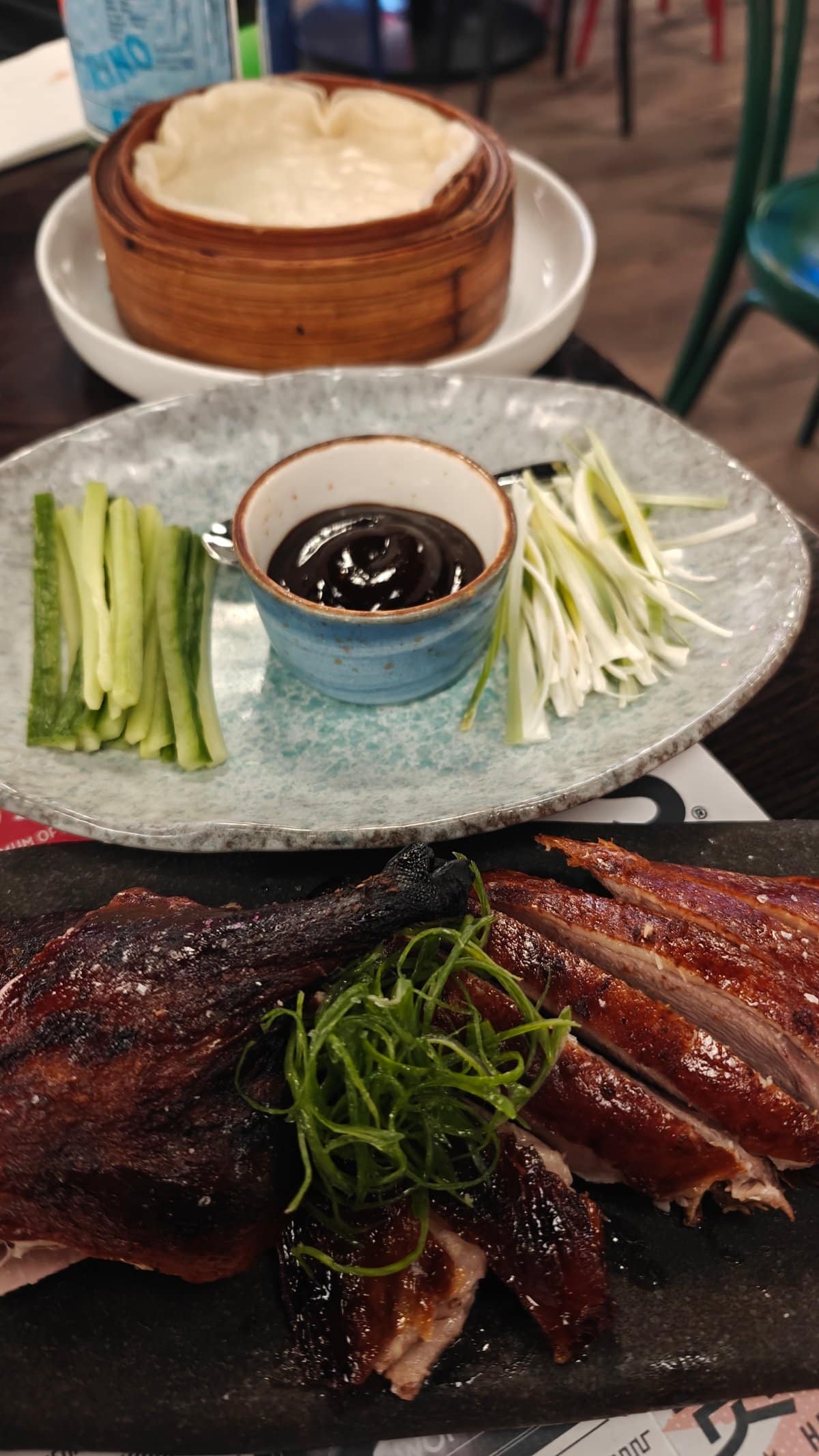 Peking duck with pancake basket