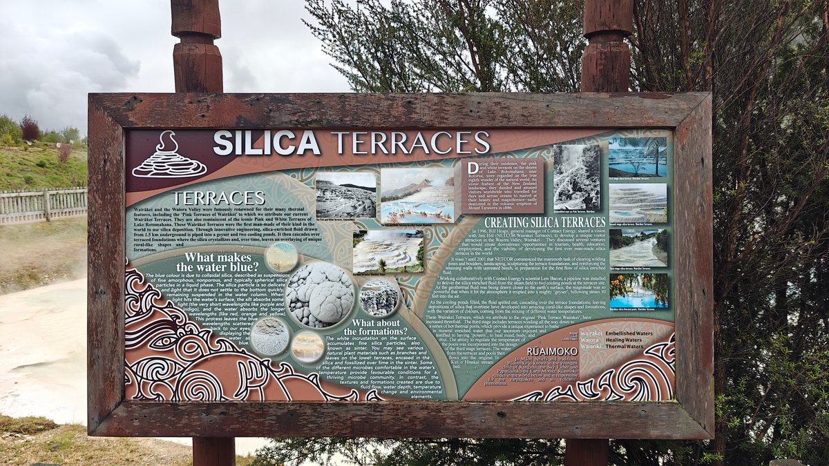 Silica Terraces interpretive board