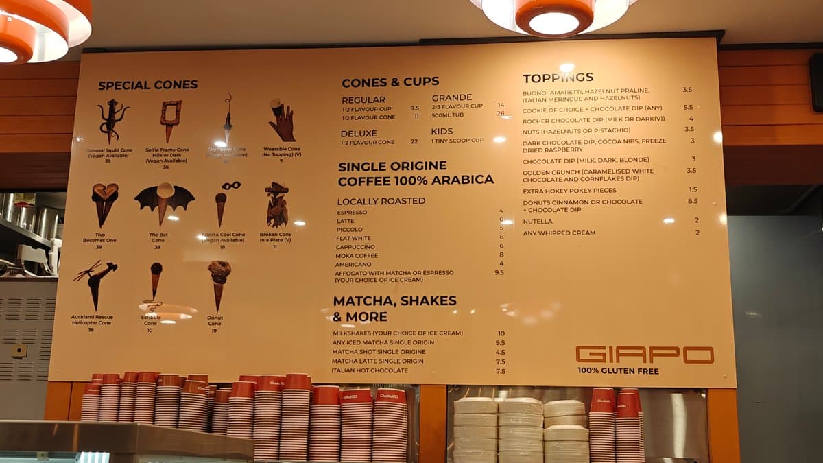 Special cones including Colossal Squid