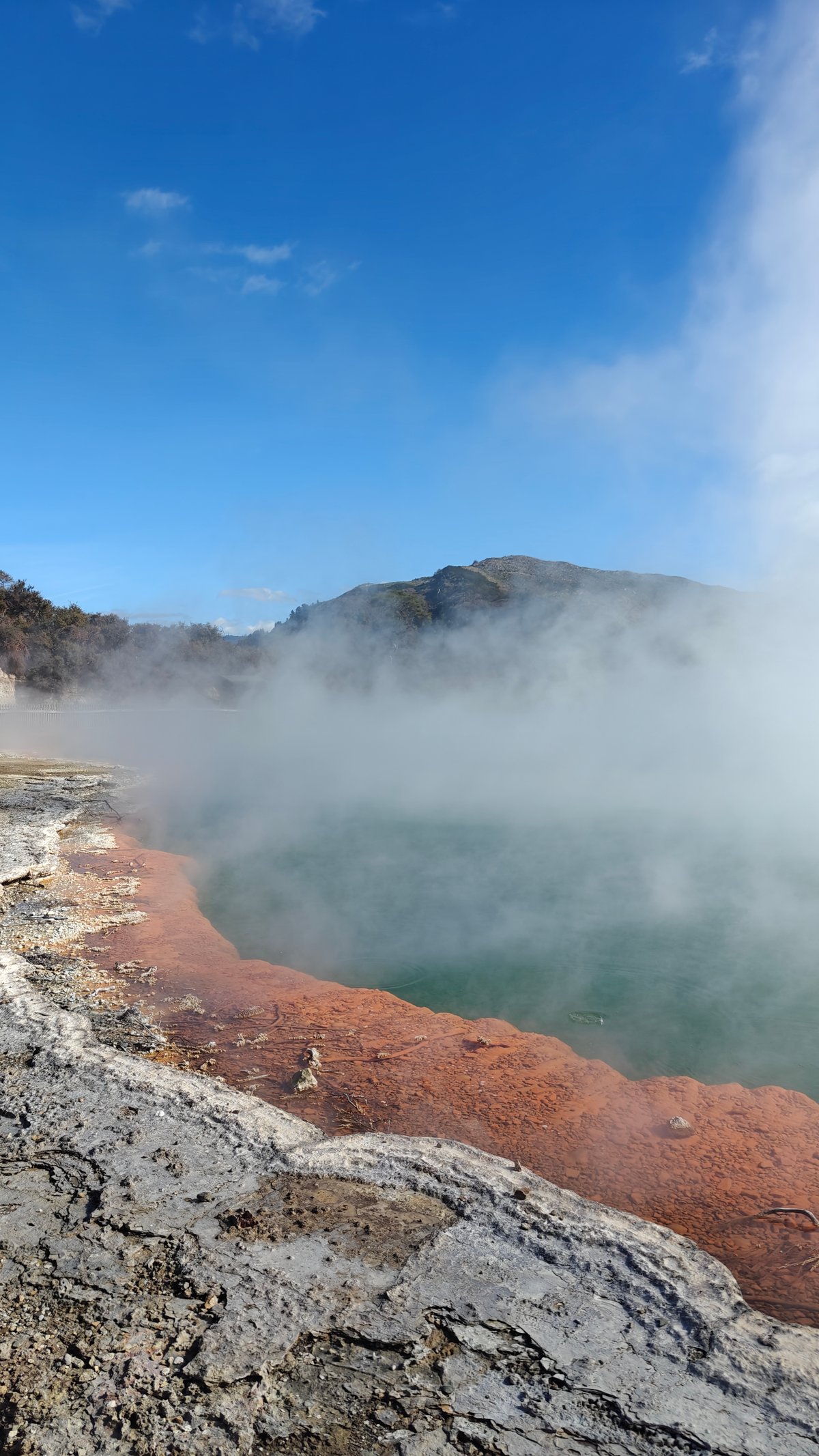 Steam lifting off Champagne Pool