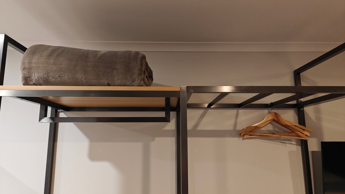 Steel bunk frame in the unit