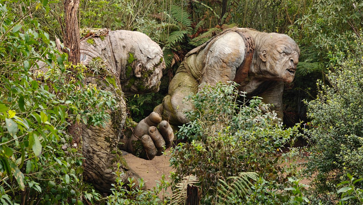 Stone trolls hiding in the undergrowth