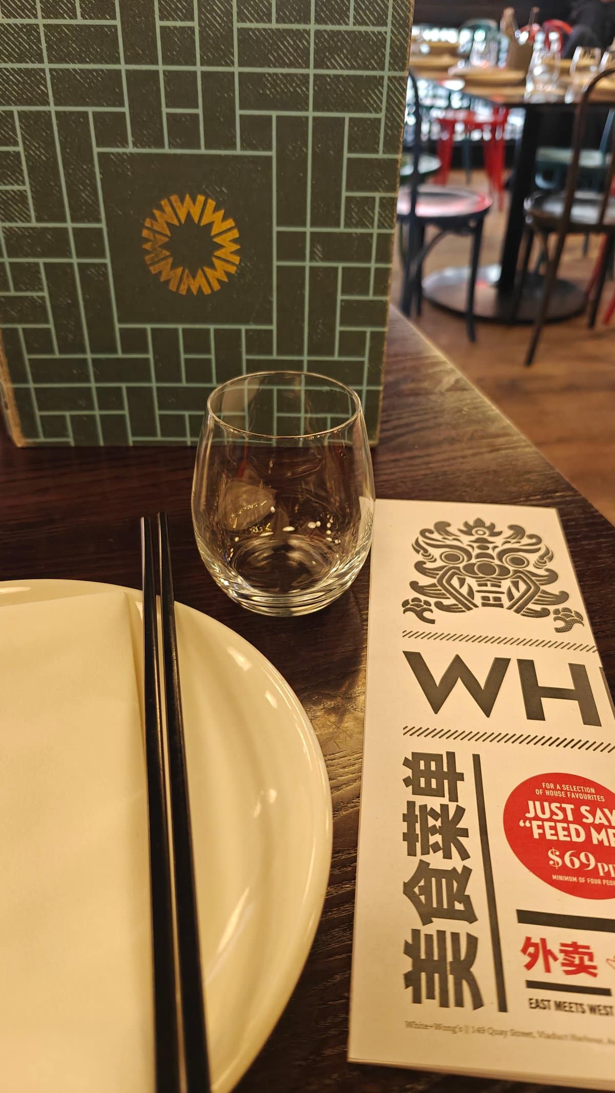 Table set with menu card