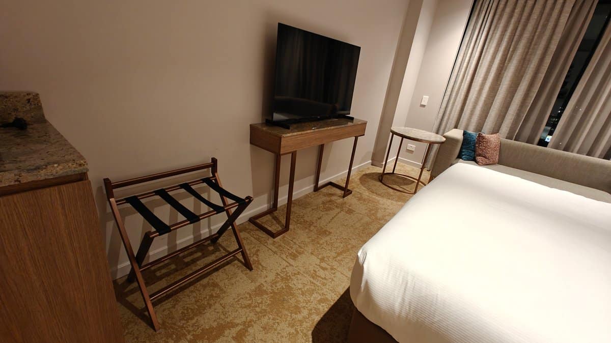 Television console and luggage rack