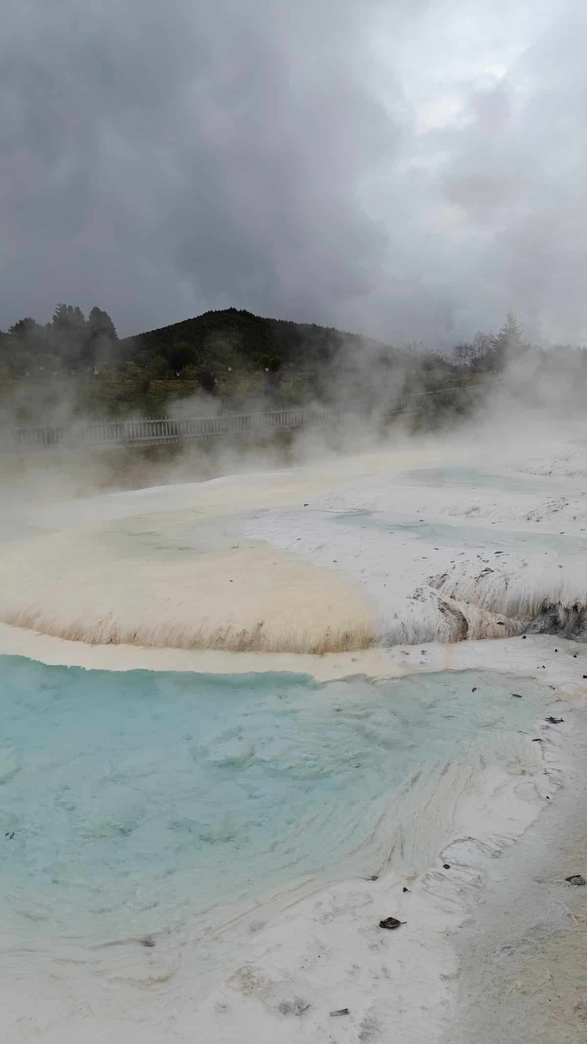 Terraced sinter rim of pool