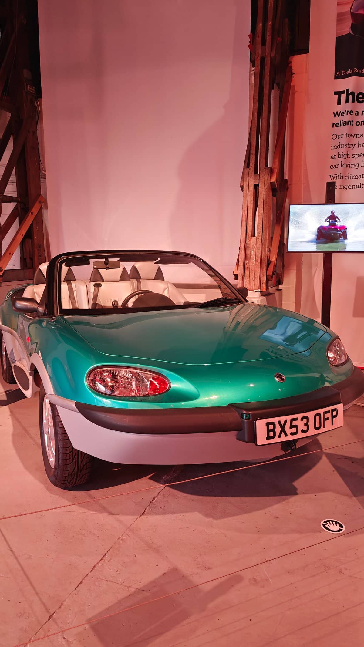 The Aquada from the front, its hull shaped