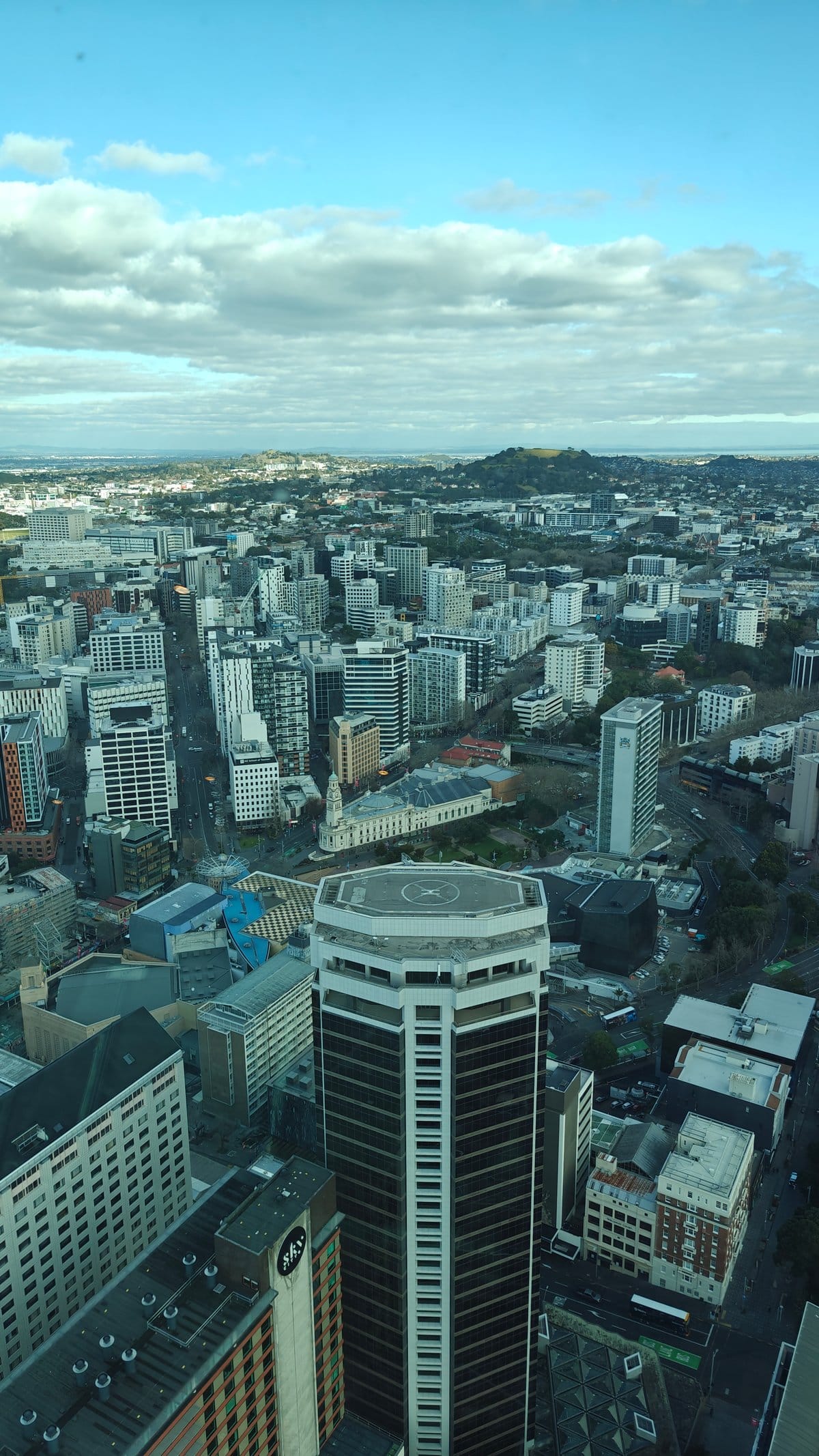 The CBD towers seen from above.