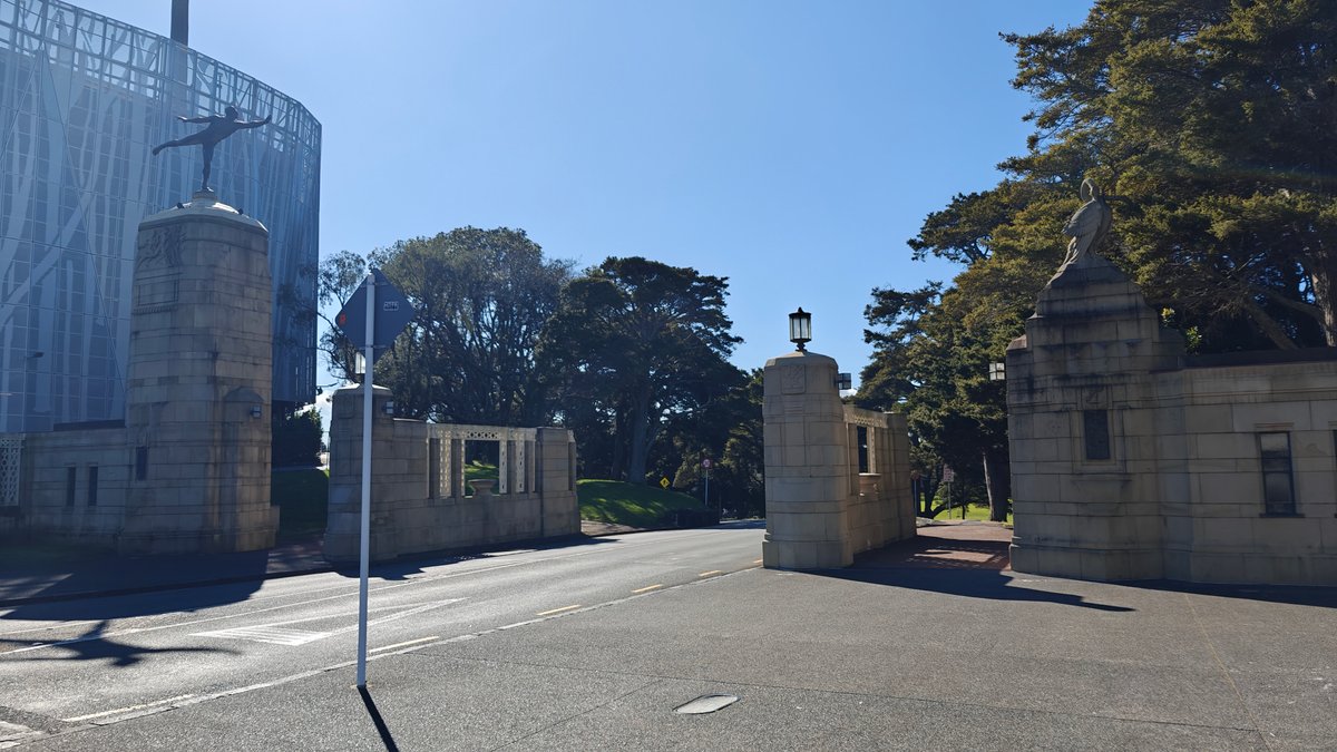 The Domain gate lodges at the Grafton entrance