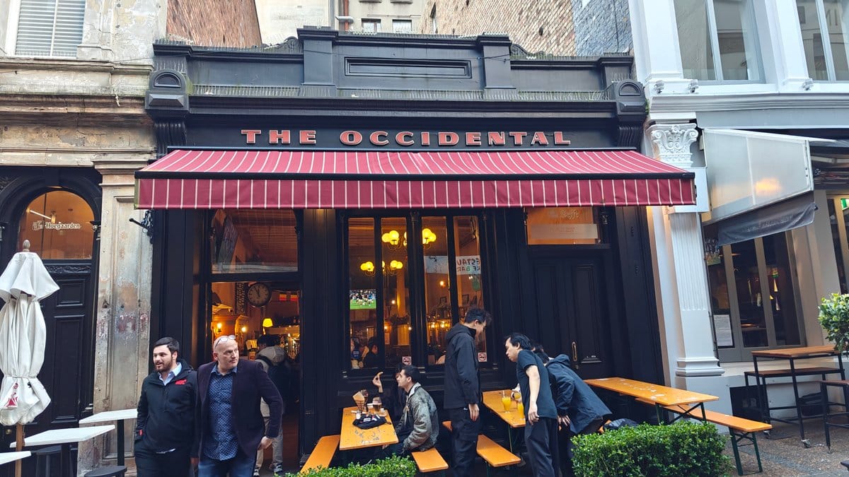 The Occidental pub frontage by day