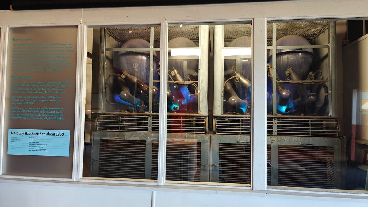 The rectifier display with its interpretive panel alongside.