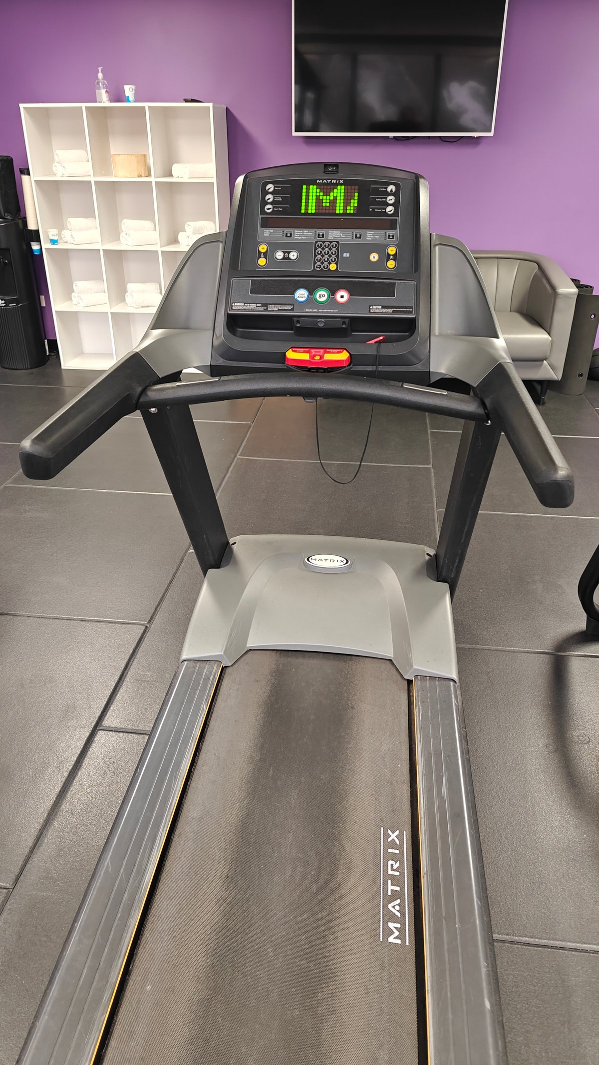 Treadmill with lit console display