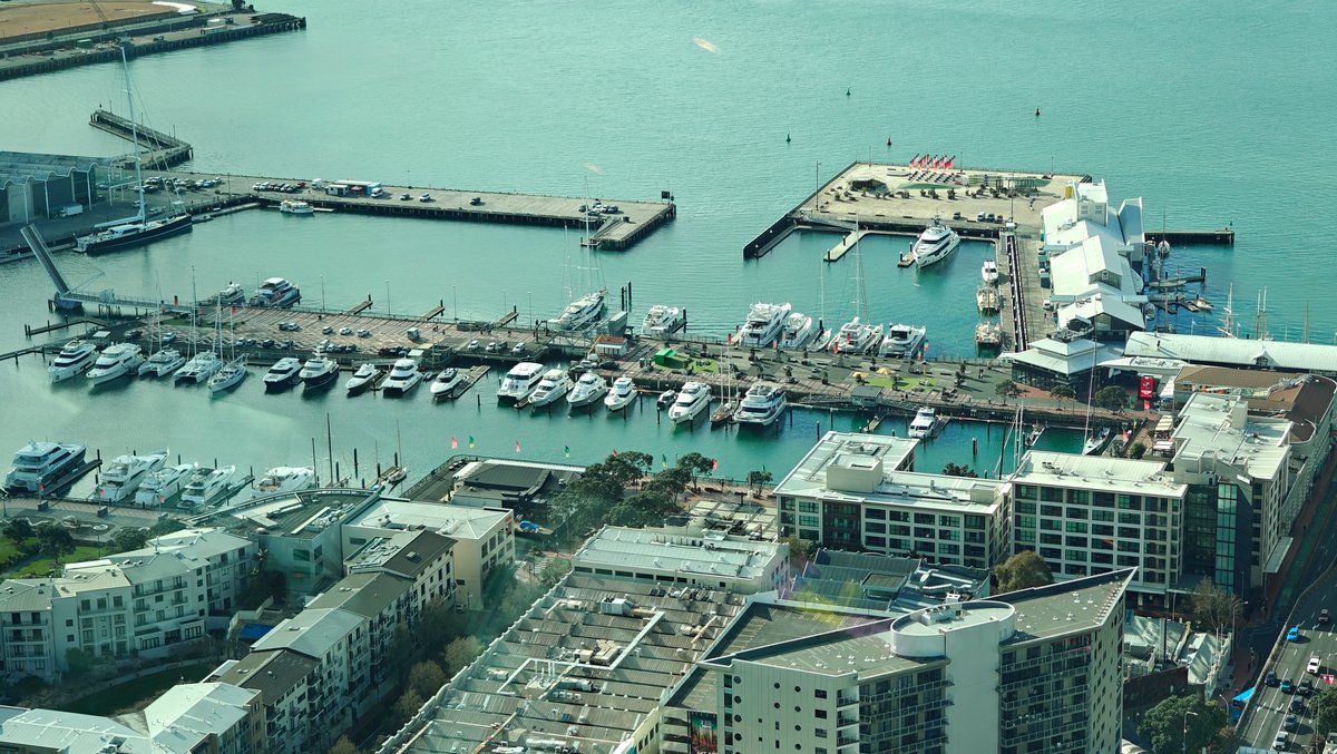 Viaduct marina seen from above