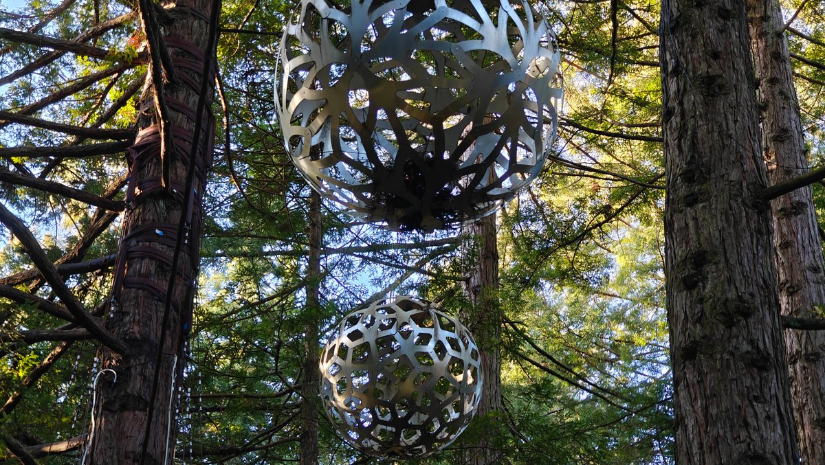 Woven lanterns against the light