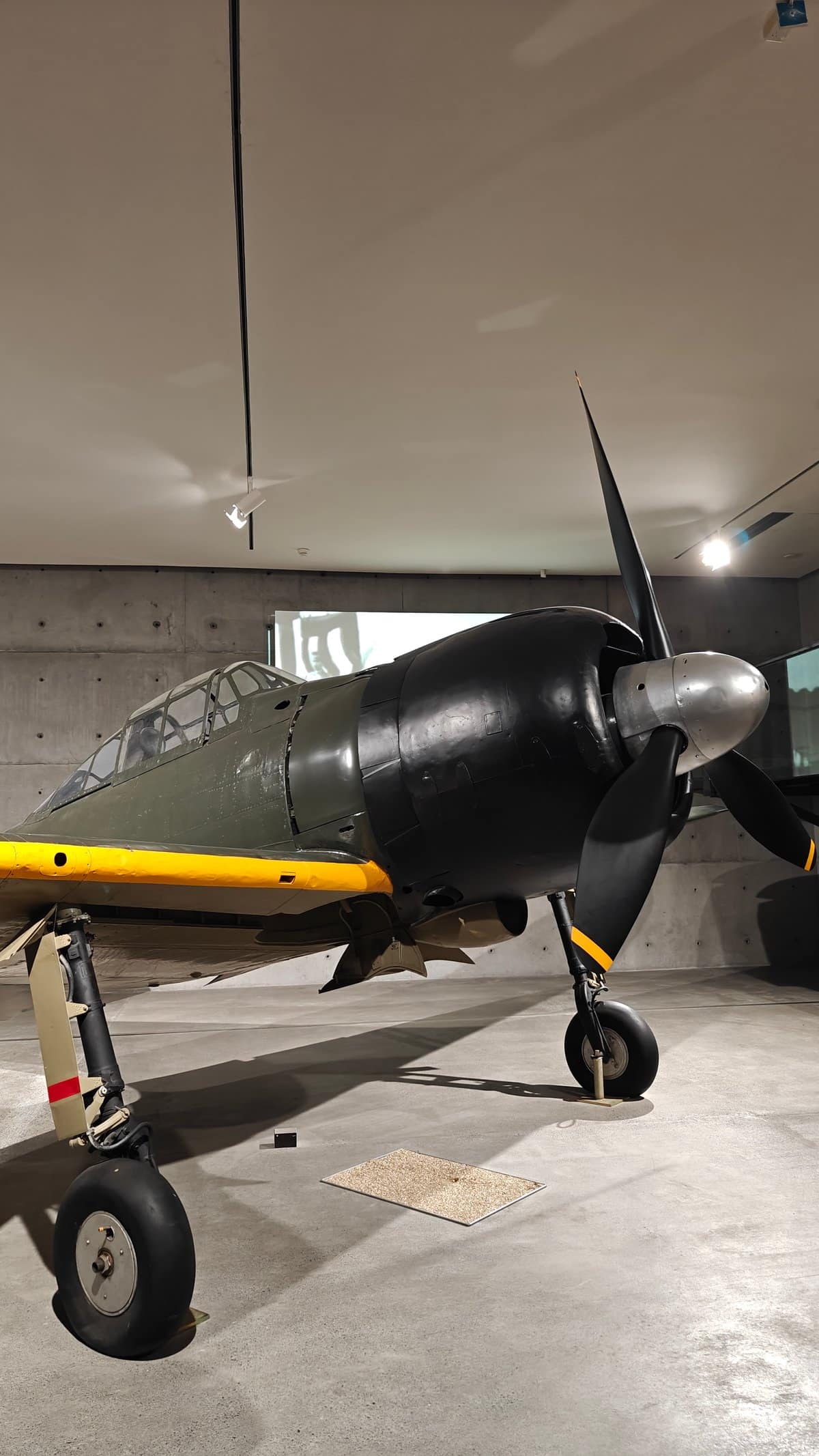 Zero fighter head-on with yellow wings